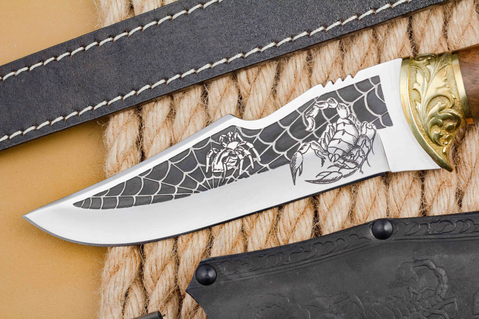 Нож Скорпион Малый Латунь