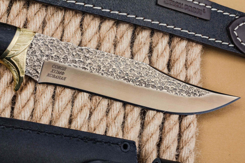 Нож Сокол Сталь Х12МФ Латунь