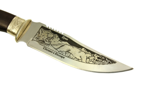 Нож Пума - граб/латунь Беркут Кизляр
