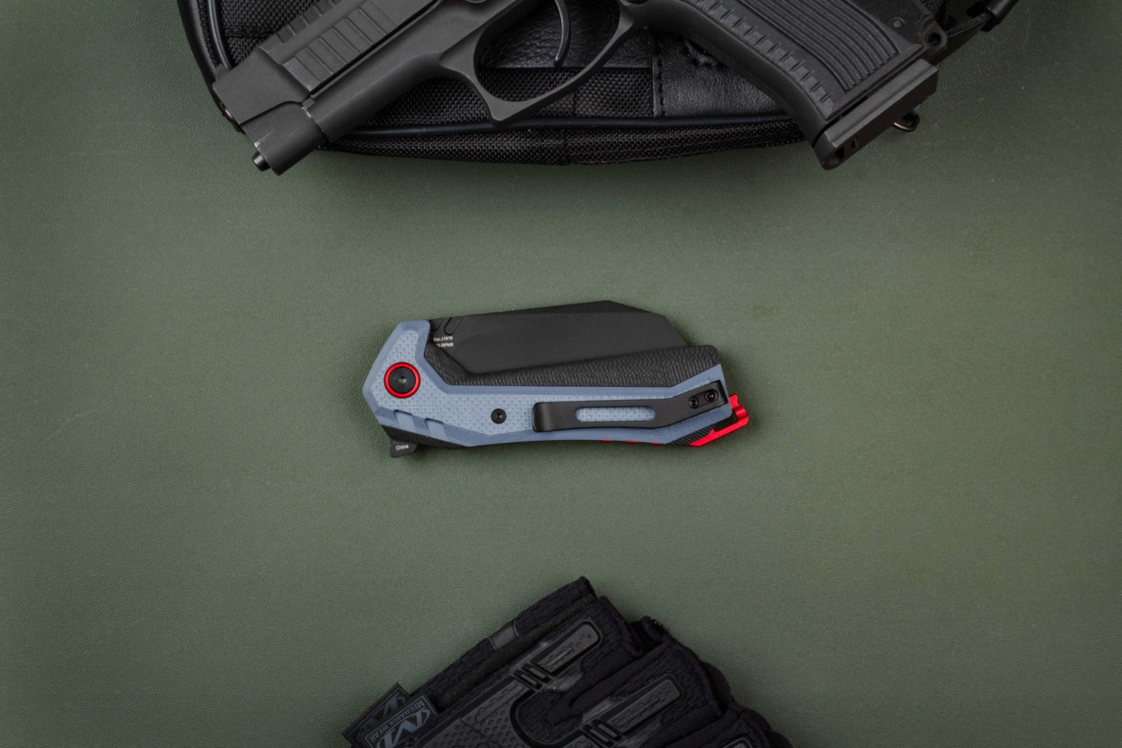 Складной нож CJRB Tigris PVD сталь AR-RPM9, рукоять Black/Grey G10