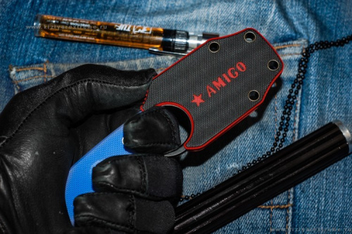 Нож Amigo Z D2 black Titanium Blue