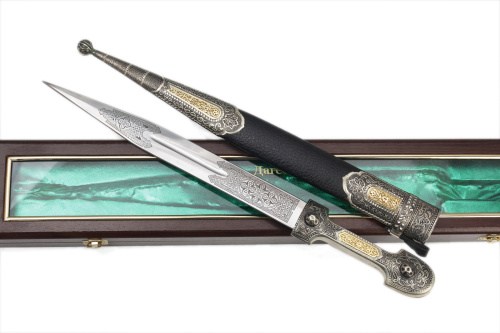 Кинжал сувенирный модель №18 с вставками мельхиор Поиск Кизляр