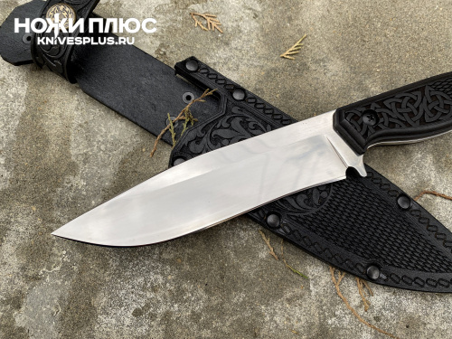 Нож Волк AUS-8 резная рукоять граб Кизляр Андреев