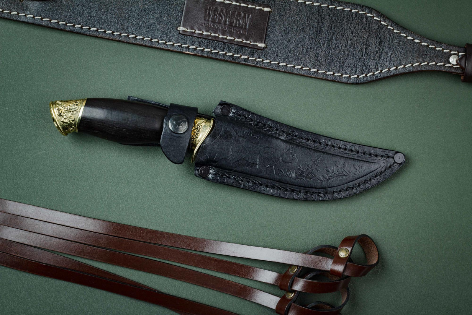 Нож Рысь Х12 граб/латунь Беркут Кизляр