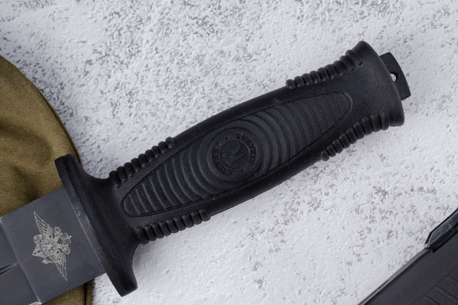 Нож КО-2 Черный Эластрон с символикой МВД Нож КО-2 Черный Эластрон с символикой МВД