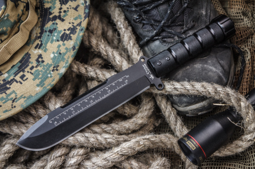 Нож Survivalist X AUS-8 Black Titanium