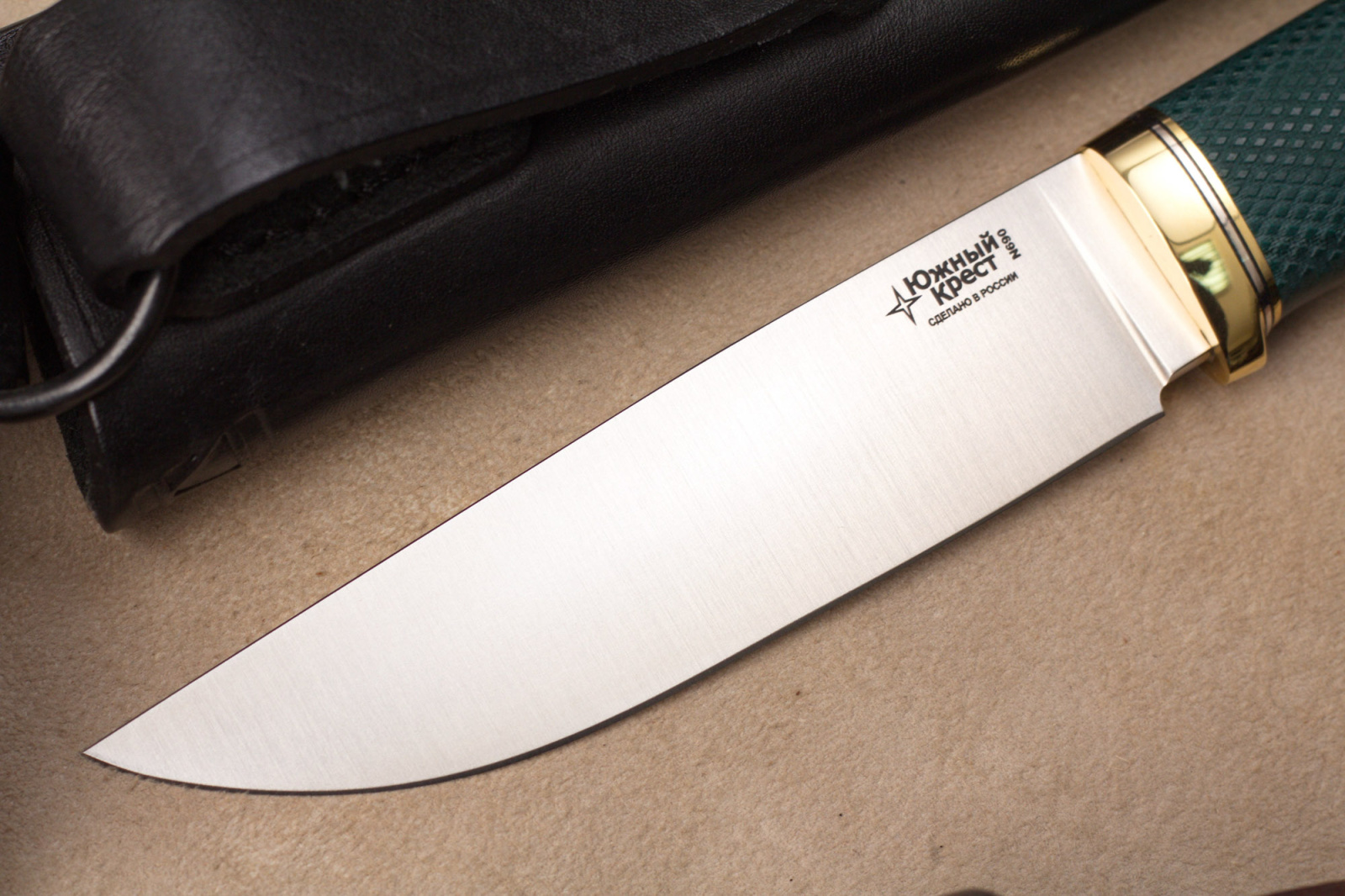 Нож Гризли Эксперт N690 изумруд конвекс Южный Крест