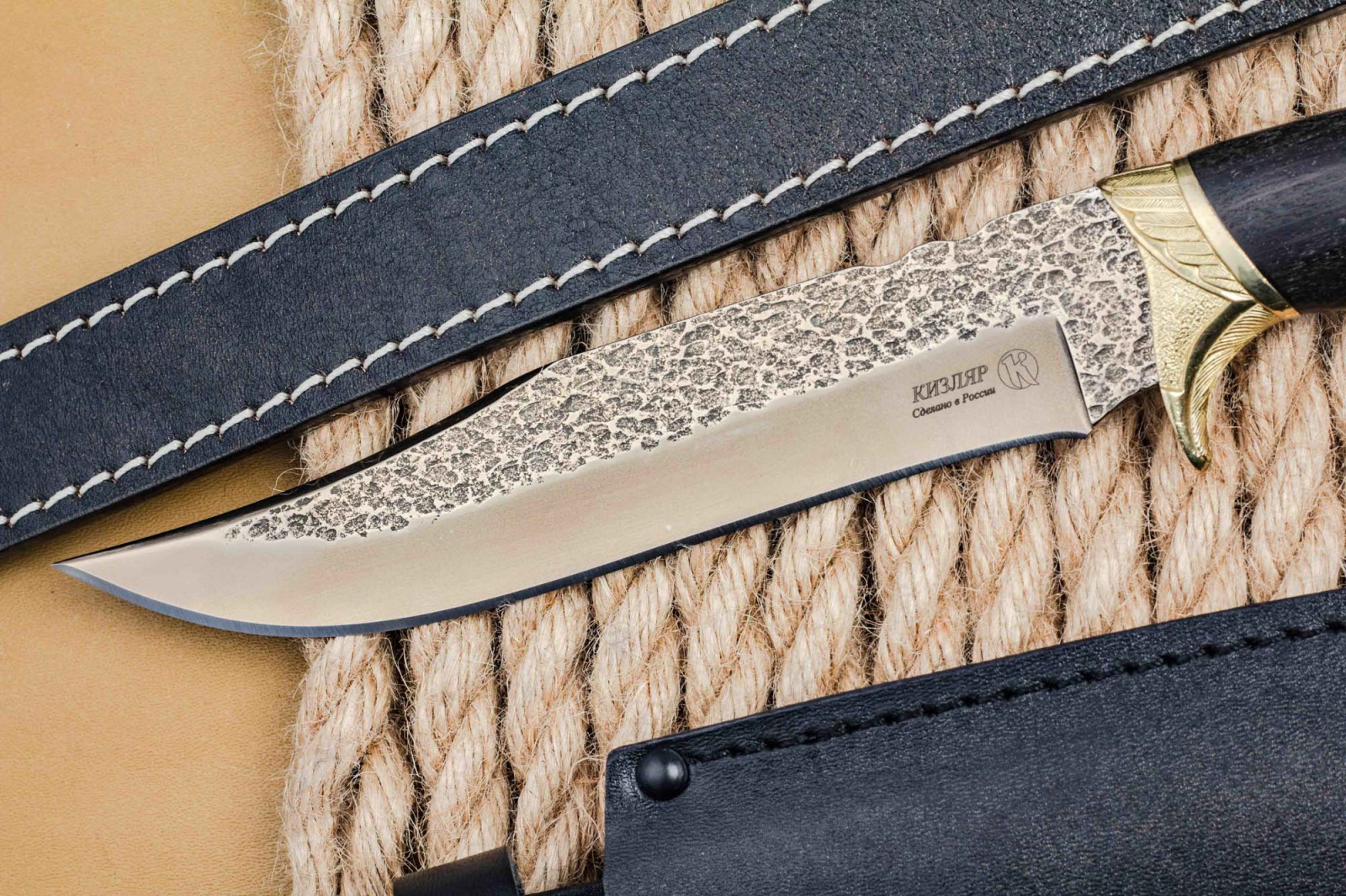 Нож Сокол Сталь Х12МФ Латунь