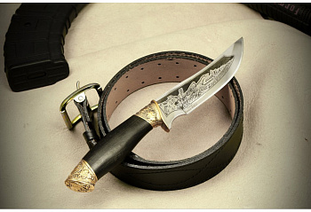 Нож Рысь латунь/65Х13 Беркут Кизляр