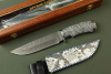 Подарочный Нож Варан сталь Дамаск рукоять Акрил Дербент