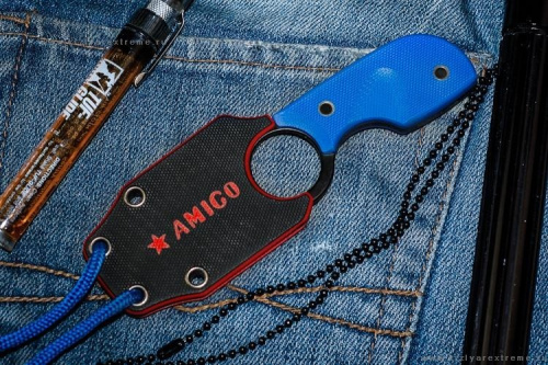 Нож Amigo Z D2 black Titanium Blue