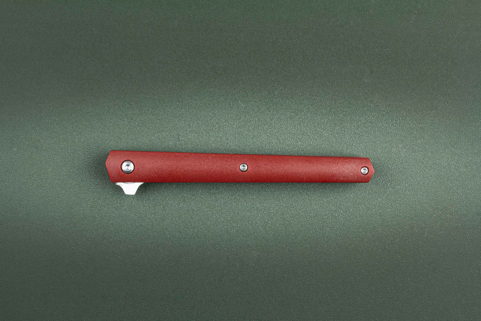 Нож складной Стилет М390 пластик красный