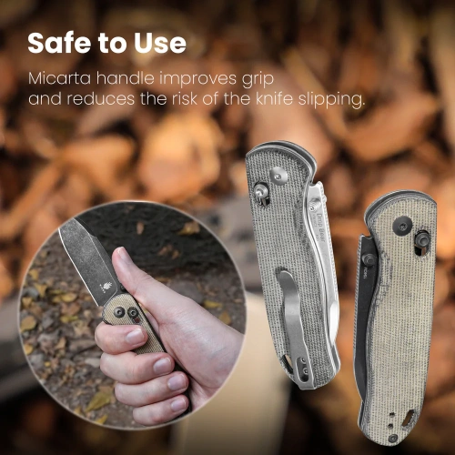 Нож Drop Bear 154CM черное - Micarta 