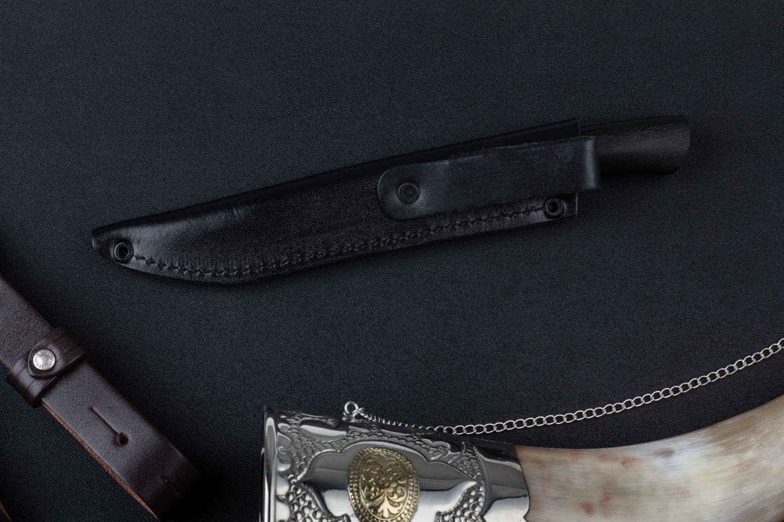 Нож Ш-1 65х13 латунь граб Беркут Кизляр