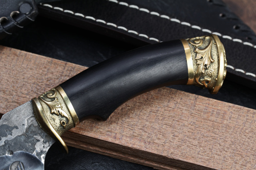 Нож Качкар Х12МФ/латунь Блажко