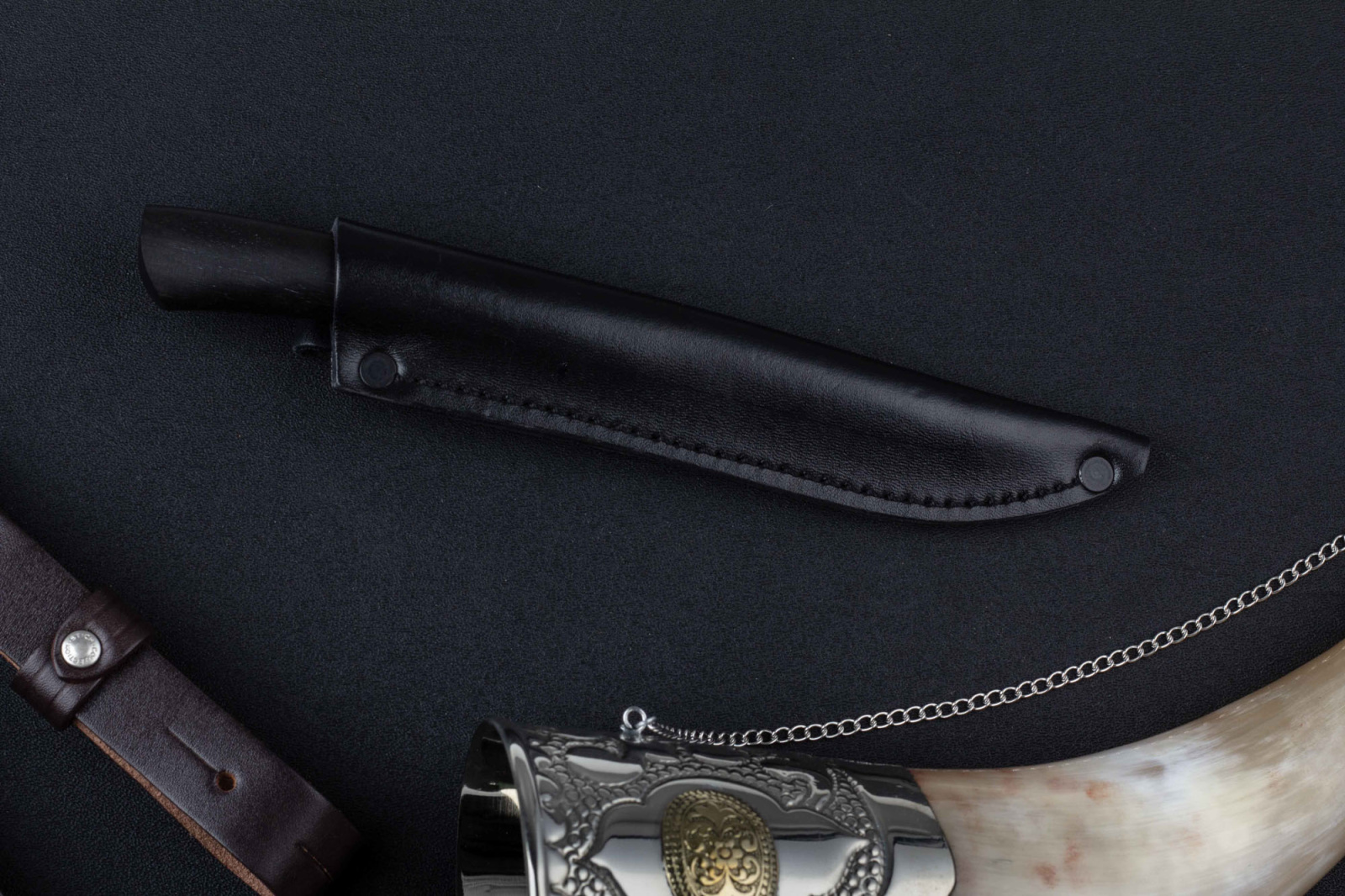 Нож Ш-1 65х13 латунь граб Беркут Кизляр