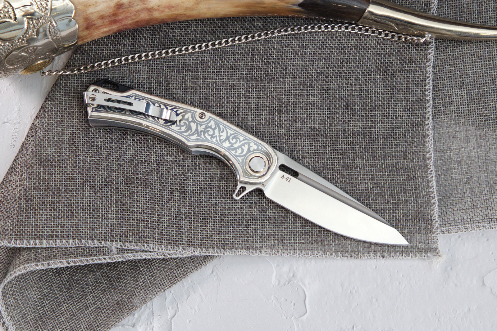 Нож складной ТДК А-01 Серебро
