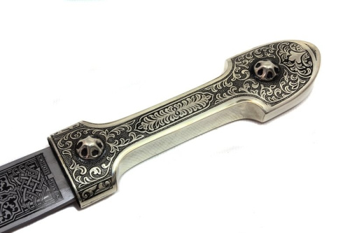 Кинжал сувенирный (кожа/мельхиор) модель №1