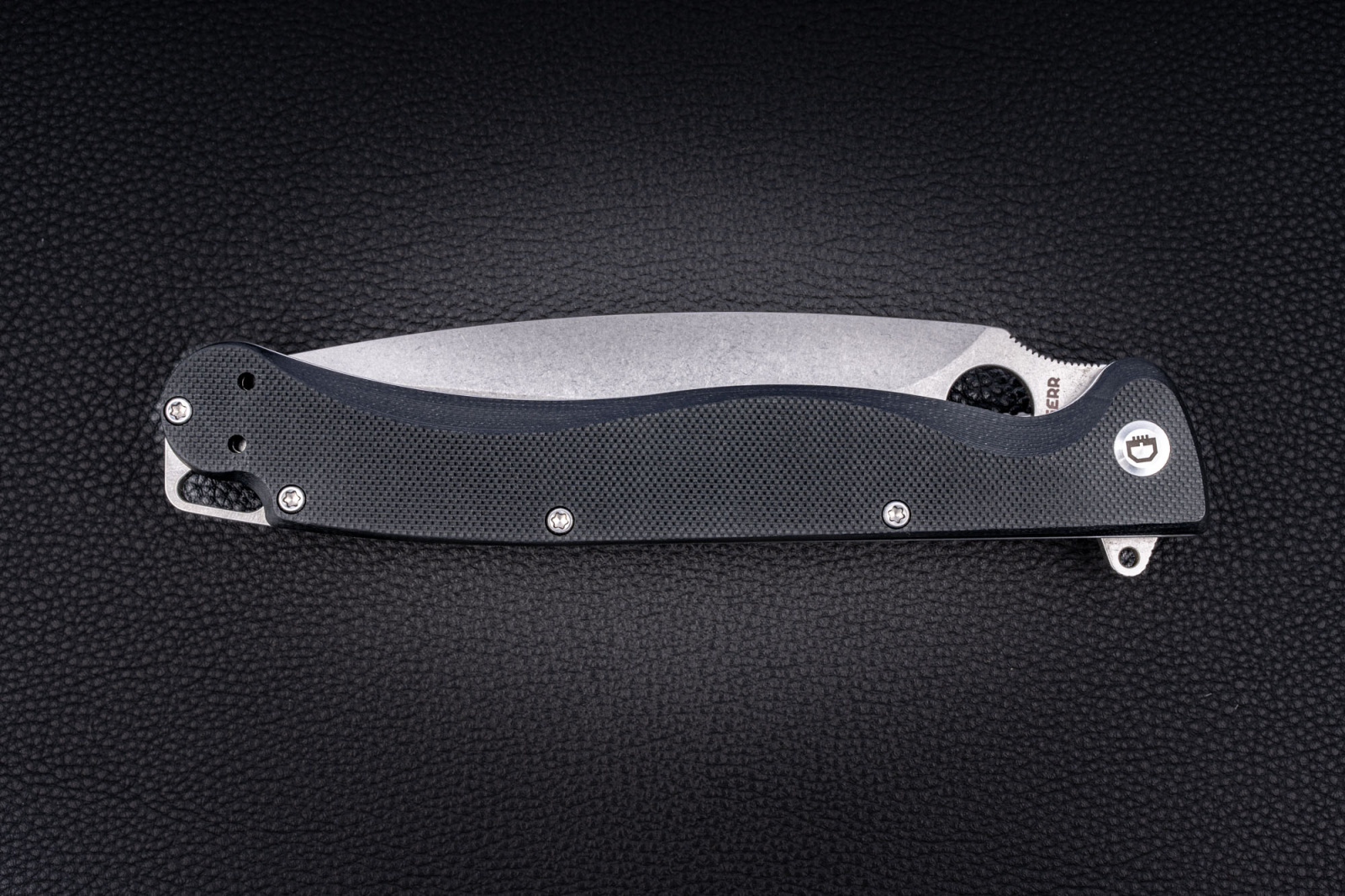 Складной нож Daggerr Vendetta Liner Lock stonewash сталь VG10, рукоять black G10