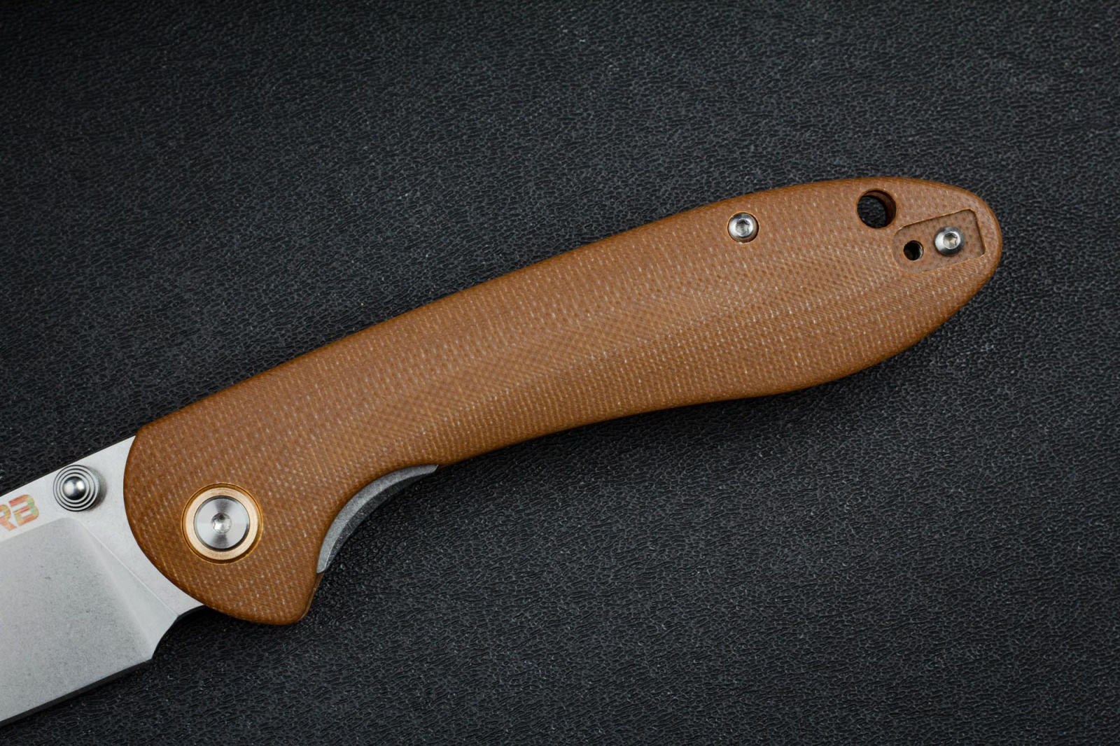 Складной нож CJRB Feldspar сталь D2, рукоять Brown G10