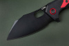 Складной нож CJRB Caldera PVD сталь AR-RPM9, рукоять Black/Red G10