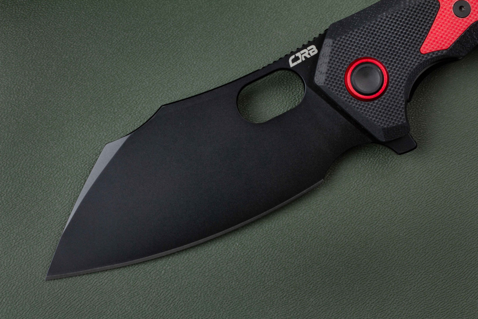 Складной нож CJRB Caldera PVD сталь AR-RPM9, рукоять Black/Red G10