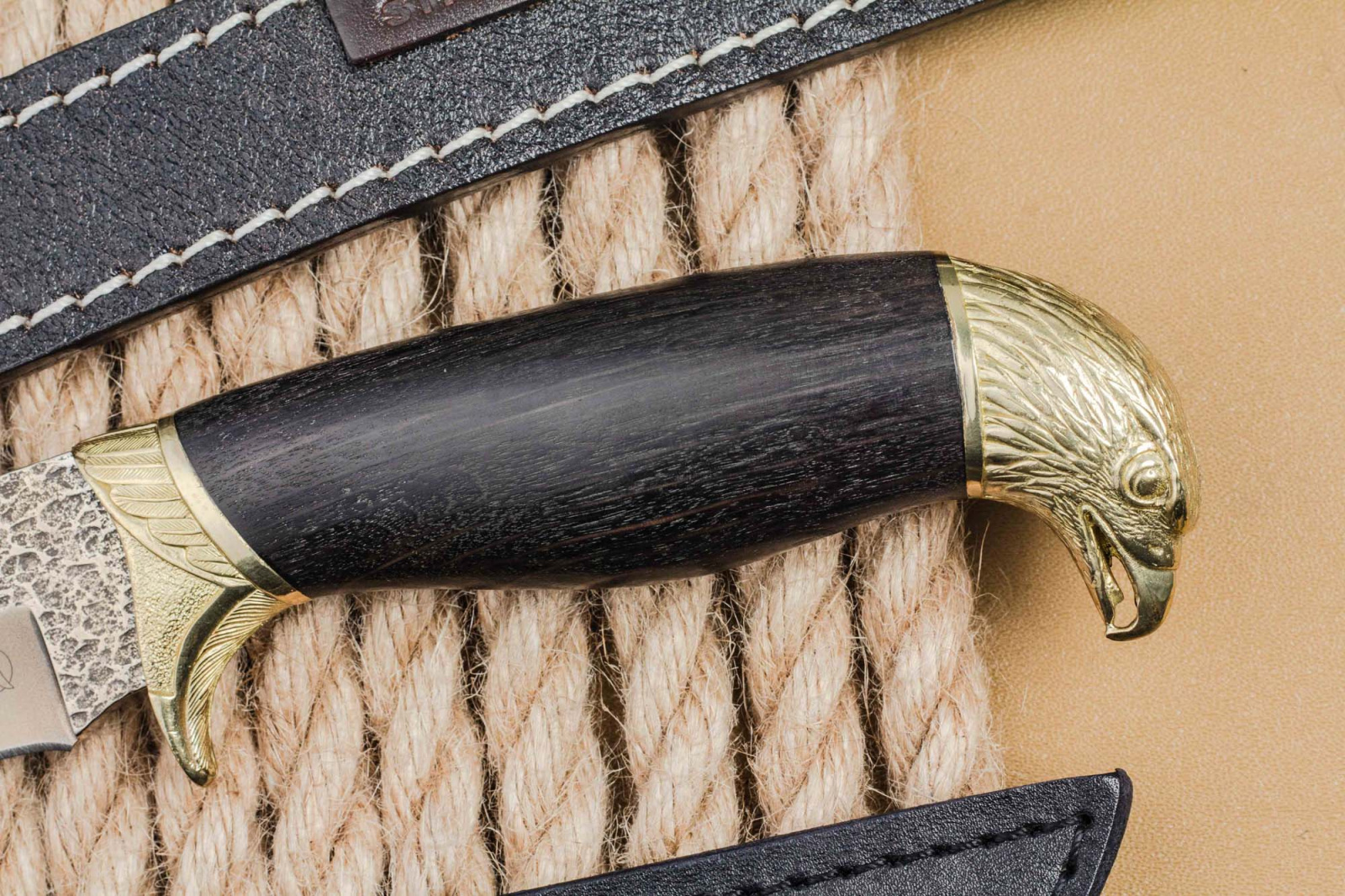 Нож Сокол Сталь Х12МФ Латунь