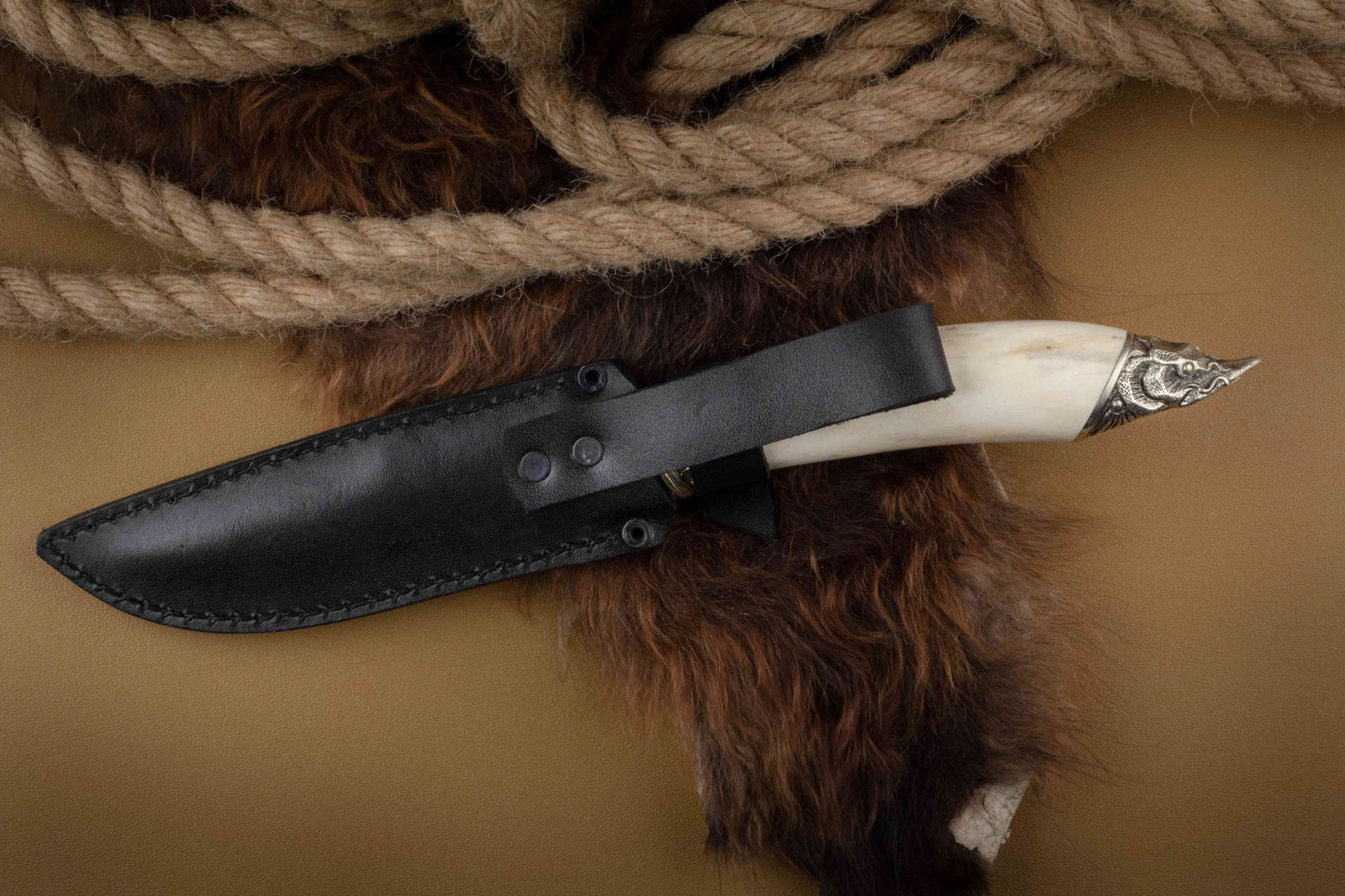 Нож Спец (Осетр) никель/дамаск Адамов