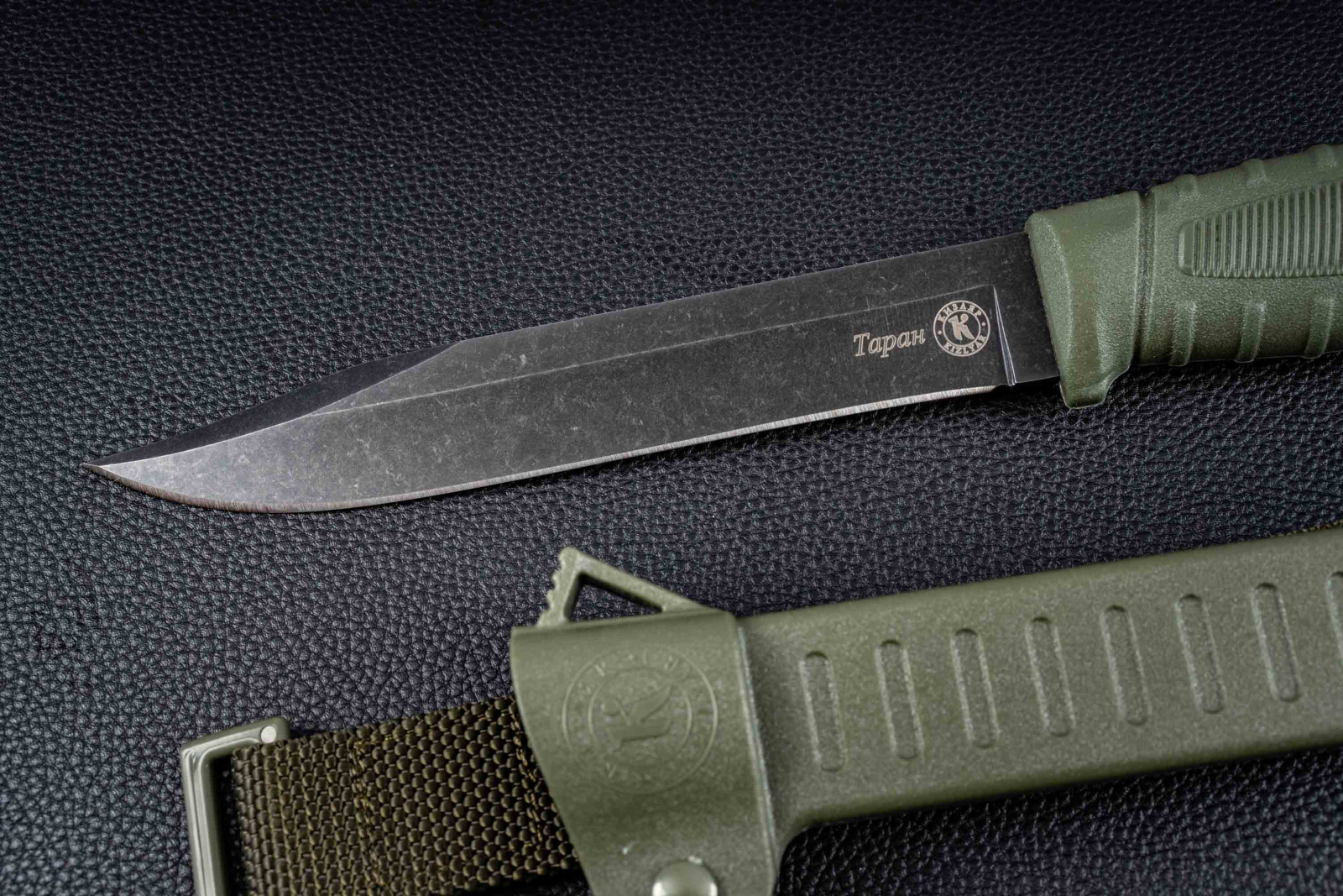 Нож Таран Олива Черный