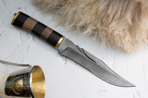 Нож Сокол Сталь Дамаск У6 Нож Сокол Сталь Дамаск У6