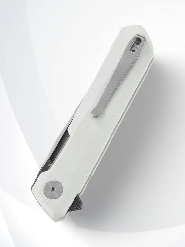 Нож Bestechman Dundee satin/grey titanized сталь D2, рукоять White G10