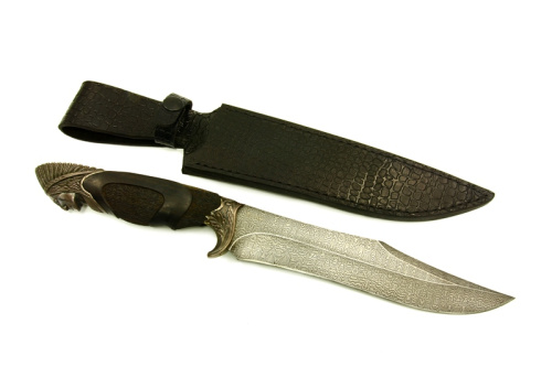 Нож Вождь - дамаск/граб Кизляр Нож Вождь - дамаск/граб Кизляр