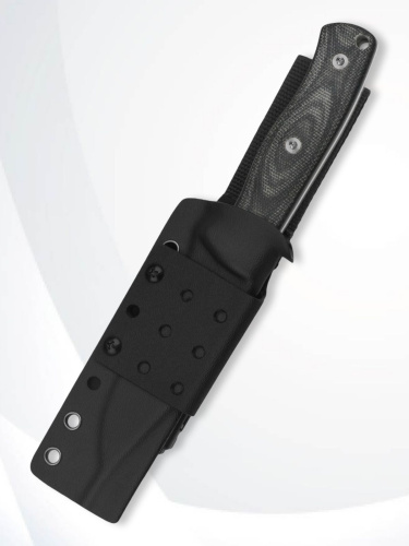 Нож QSP Bison V2 D2 satin, Black micarta, w/ Kydex sheath