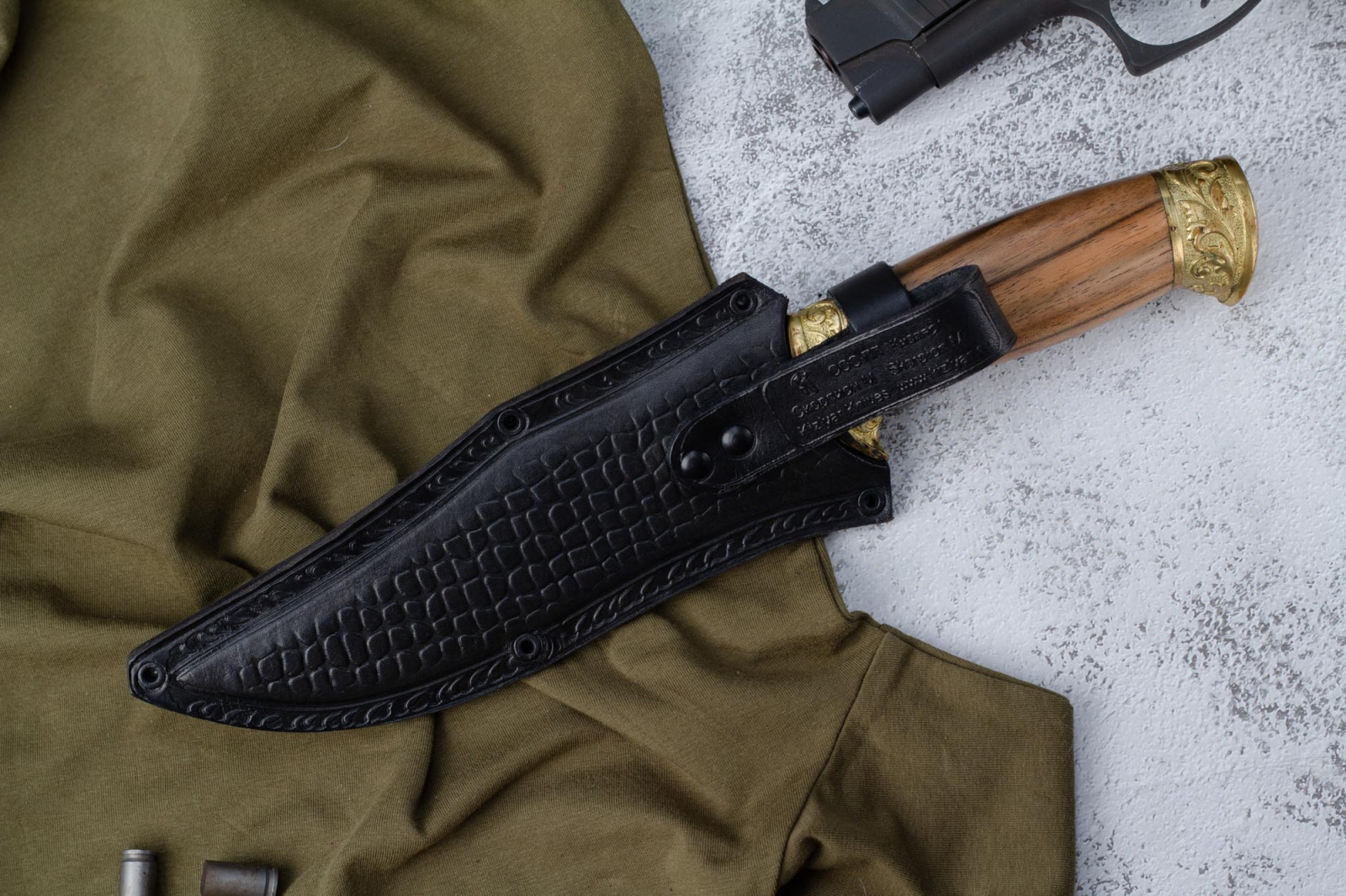 Нож Скорпион Малый Латунь с символикой ФСО Кизляр Нож Скорпион Малый Латунь с символикой ФСО Кизляр