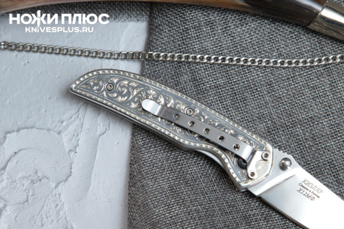 Нож складной Ирбис Сталь Х12МФ Серебро Нож складной Ирбис Сталь Х12МФ Серебро