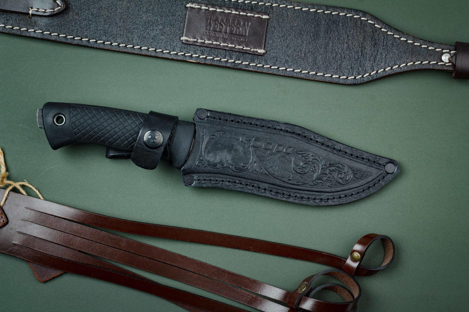 Нож Барс 65х13 резина Беркут