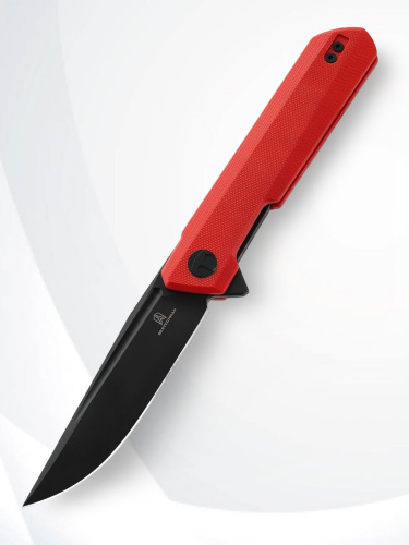 Нож Bestechman Dundee black titanized сталь D2, рукоять Red G10