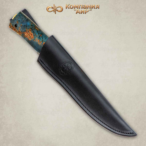 Нож Бекас АиР (стабилизированная карельская береза, лазурная)