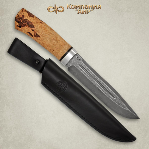 Нож Селигер АиР (карельская береза) дамасская сталь ZDI-1016