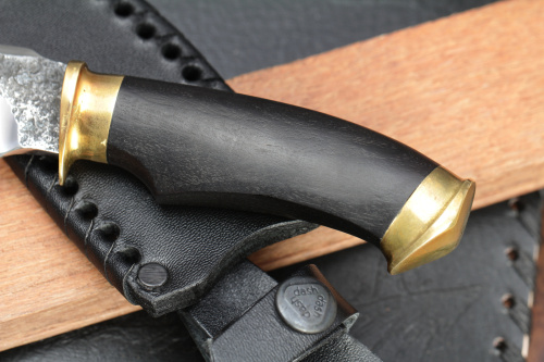 Нож Грибник Х12МФ/латунь Блажко