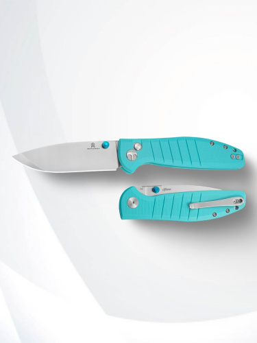 Нож Bestechman Goodboy Grey Satin сталь D2, рукоять Blue G10