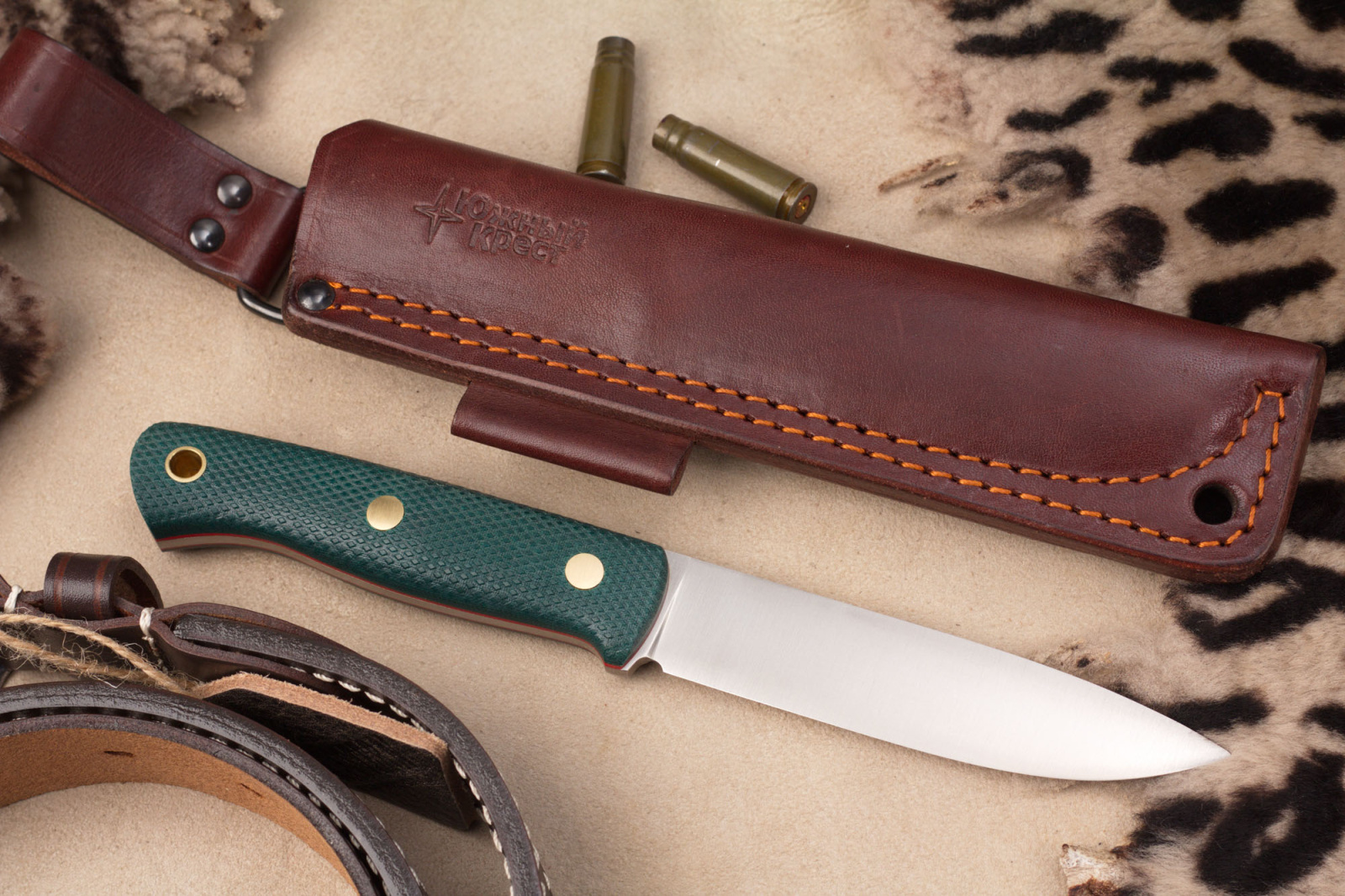 Нож Бушкрафт CPR изумруд конвекс Южный Крест