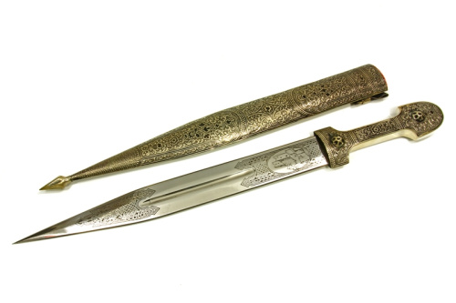 Кинжал сувенирный модель № 9 мельхиор Поиск Кизляр