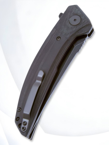 Складной нож Petrified Fish Deepsea Blackwash сталь K110, рукоять Carbon Fiber