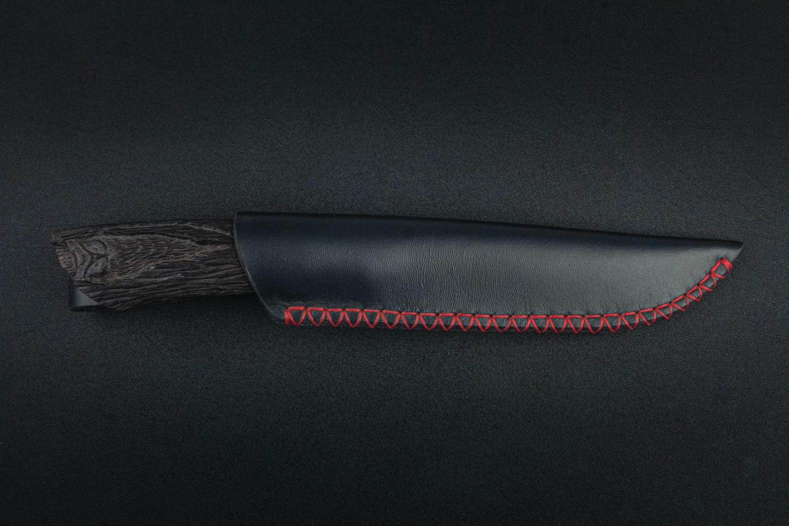 Нож Сова дамаск,резная рукоять Адамов