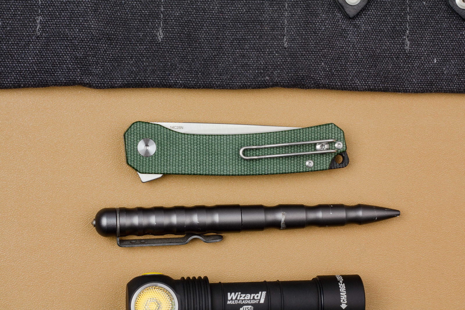 Нож QSP Osprey Satin сталь 14C28N, рукоять Green Micarta