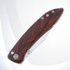 Складной нож Petrified Fish Grow satin сталь K110, рукоять Black/RedDamascus G10