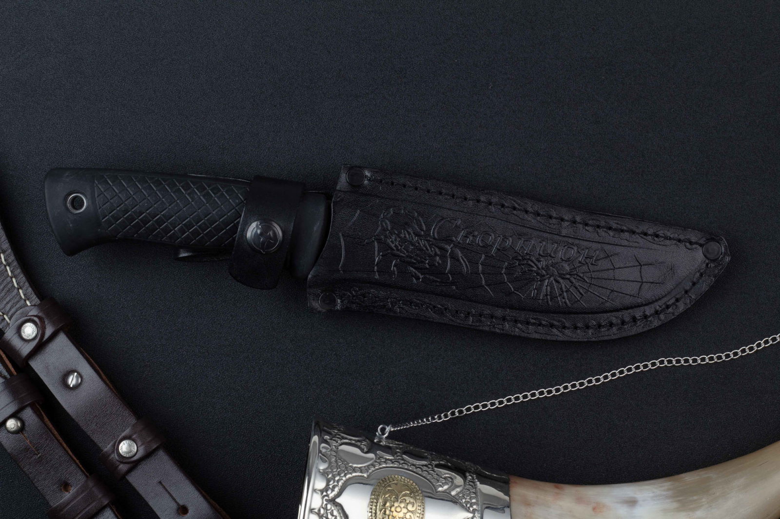 Нож Скорпион-1 D2 резина Беркут Кизляр