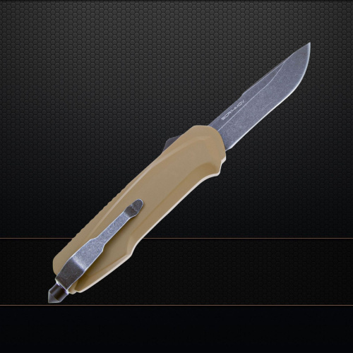 Фронтальный нож Mr.Blade Rover Blackwash сталь 9Cr14MoV, рукоять Tan