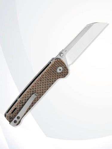 Нож QSP Penguin Satin сталь D2, рукоять Brown Micarta